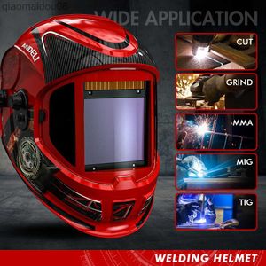 Protective Clothing Auto Darkening Welding Helmet ANDELI ZEUS MASK 180 View Large Screen Welder Mask 1/1/1/2 Optical True Color 4 Sensors HKD230826