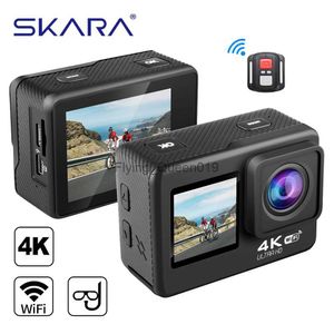 アクションカメラ4K 60FPS 2.0 LCD EISデュアルスクリーンWiFi防水リモートコントロール4x 9 Pro Sport Video Recorder HKD230828