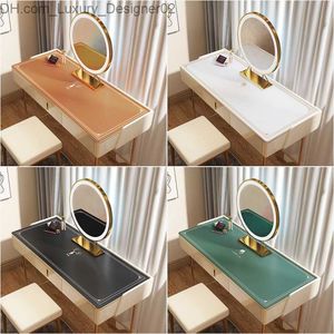 Cloth Rectangular PVC Mat Waterproof Oil-proof Disposable Table Mat Rustic Leather Dresser Tablecloth Dressing Table Cover Q230828