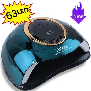 Nail Dryers 63LEDs Powerful UV LED Nail Dryer For Drying Nail Gel Polish Portable Design With Large LCD Touch Screen Smart Sensor Nail Lamp x0828