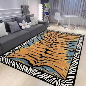 Leopard Animal Print Living Room Carpet Fashion Light Luxury Decorate Coffee Tables Mat Large Area Bedroom Rug Tapis HKD230829