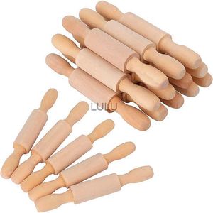 1/2Pcs Mini Rolling Pin 20cm Wooden Handle Dough Roller for Children In The Kitchen Play-doh Crafting and Imaginative Play HKD230828