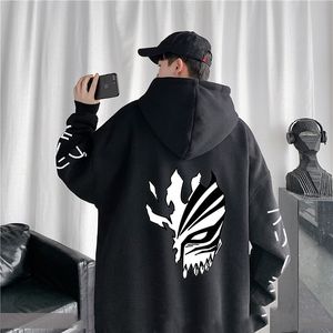 Män s hoodies tröjor anime blekmedel 2023 casual hooded tröja harajuku lös hoody streetwear överdimensionerade män kvinnor kläder 230829