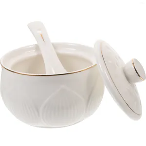 Servis uppsättningar keramiska fågelbo grytor ångad kan soppa kopp hushåll cookware containrar små
