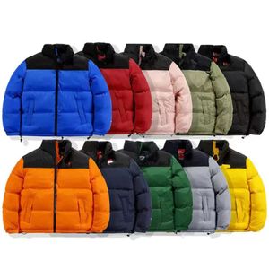 Nf puffer masculino jaqueta enfrentada casacos topos outwear bordado gola solta grosso zíper moda jaquetas de inverno outerwear878