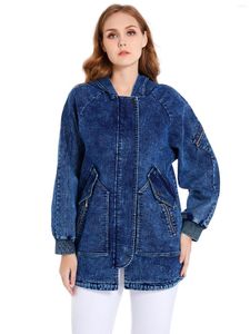 アウターウェアlih hua women's plus size denim jacket outualt culute chic chubby women longleeved cotton