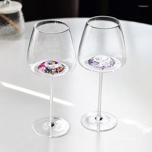 Weingläser 2 Teile/satz Haushalt Glas Tasse Große Kapazität Licht Luxus Bunte Kristall Party Becher Küche Trinken Ware