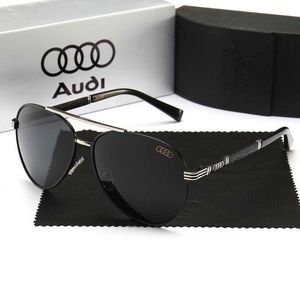 Solglasögon designer Nya bilmärke Audi Driver's Mirror Men's Metal Toad Glasögon Polariserade solglasögon förarens solglasögon