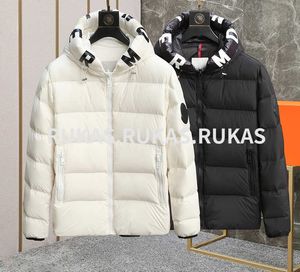 Designer Mens Down Jacket Embroidered Letters Parkas Womens Windproof varma massiva kappjackor Kvinnor Rockar Streetwear