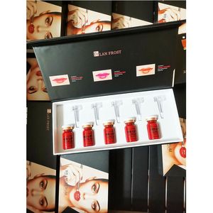 5 injektionsflaskor 8 ml koreanska bb läppar ampuller serum romantisk röd läppglans permanent makeup pigment