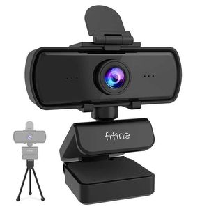Fifine 1440pフルHD PC WebカメラUSBデスクトップラップトップ用マイクとマイクのトリポード付きライブストリーミングWebカメラビデオ通話用K420 HKD230825 HKD230828 HKD230828
