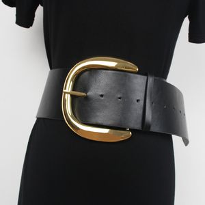 Cinture Cintura con fibbia in metallo grande Cintura da donna Vintage Luxury Brand Designer Ampia cintura in PU Cintura in vita per camicia Abito Decorazione cintura 230829