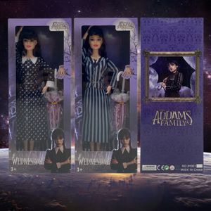 Action Toy Vigures anime Figure Addams BJD Dointed Doll 11 بوصة لباس مفاصل مع مجموعة كاملة من الملابس ACTION GIFT 230828