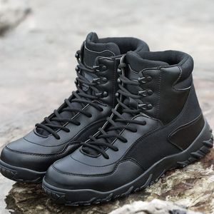 Botas de combate militar homens tático exército tornozelo trabalho sapatos de segurança rendas acima de trabalho botas hombre motrcycle 230829