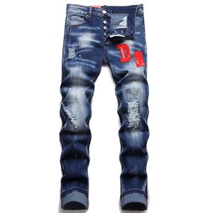 Erkekler Kot İnce Fit Four Seasons Jeans Erkekler Orijinal Düğmesi Açık Küçük Düz Kollu Erkek 3D Tasarım
