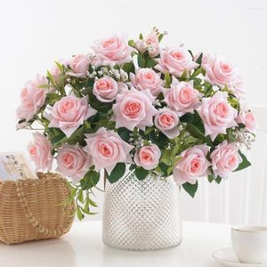 Декоративные цветы устойчивые к устойчивости к искусственному букету розы 7-го верности