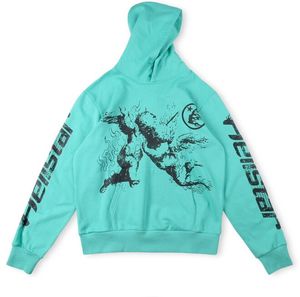 Green High street Oversized Sports Hoodie Hip Hop Men Women 1 Streetwear