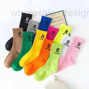 Designer Mens Womens Socks 8 Colors BB Sports Four Seasons Letter Print brand Cotton and Mid Tube Sock LH59