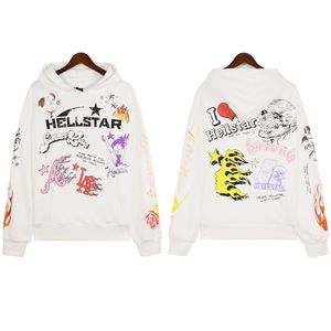 Designer Bag Fashion Mens Luxury Designer Hoodies Män Pullover Hellstar Blue Yoga Hoodios Hellstar Hoodios Printing Long Sleeve Street Hip Hop Fashion