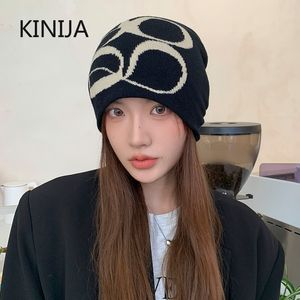 Beanie/Kafatası Kapakları Örgü Kafatasları Beanies Hat Men Kadın Kalite Kapı Y2K Sıcak Moda Soğuk Kapak Hip-Hop Sokak Kapağı Korean 230829