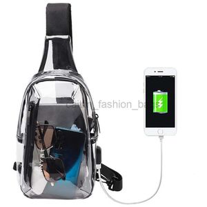 Shoulder Bags Fashion Crossbody Bag Stadium Approved Transparent PVC Chest Bag Waterproof Transparent Small Zipper Earphone Hole caitlin_fashion_bags