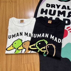 Homens camisetas Boa qualidade 2022ss humano feito moda t-shirt homens feitos humanos pato mulheres kawaii camiseta slub camisas de algodão