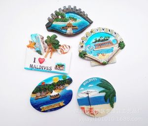 Kylmagneter 3D Magnet Maldives Seaview Island Tourism Souvenir Harts Kylskåp Kök Tillbehör Dekoration Hem 230828