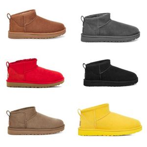women ultra mini snow boots slipper U F24 winter new popular Ankle Soft comfortable Sheepskin keep warm plush with card dustbag beautiful gifts Snow boots
