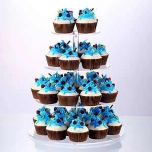 Acrylic foldable transparent cupcake display stand