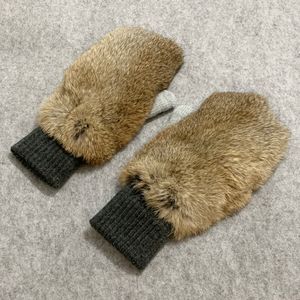 Mittens säljer vinter kvinnlig 100 verklig äkta kanin päls handske bra elastisk varm naturlig vante kvinnor modhandskar 230828