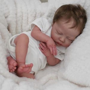 Dolls 18inch Reborn Doll Deliah born Baby Size Soft Cuddly Body 3D Skin with Visible Veins Handmade Lifelike Baby Doll Toy for Kids 230829