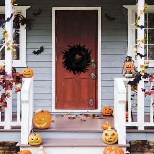 Decorative Flowers Autumn Front Door Wreath Natural Flower Multipurpose Spooky Halloween Party Decoration For Home Decor