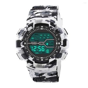 Wristwatches Men Fashion Digital Electronic Watch Measuring Temperature Led For Outdoor Sports Waterproof Reloj Hombre