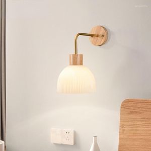 Wall Lamp LED Sconce Light Fixtures Ceramic Lampshade Iron Arm Adjustable Living Room Beside Applique