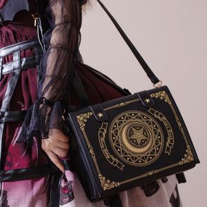 Evening Bags Girls Star Moon Magic Book Lolita Bag Cosplay Prop Student JK Uniform Gold Stamping Crossbody Handbags Christmas Gift 230828