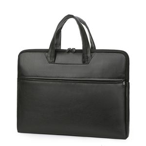 Laptop Bags Simple Men's Briefcase PU Leather Business Bag Casual Shoulder Handbag 156 inch Notebook pouch Briefcases 230828