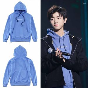 Hoodies masculinos estilo universitário restaurante chinês 2023 roupas femininas estudantes versão coreana de solto com capuz azul tendência para homem e