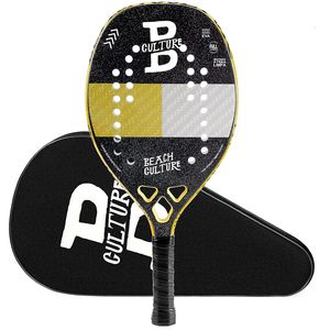 Tennis Rackets Professional Carbon Fiber Eva Memory Paddle Racket Set Sports Foam Beach Tennis Padel Racquet with 3 Balls 2 Overprip Bag 230828