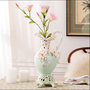 Vases European style ceramic gilded vase decorations for weddings living rooms bedrooms countertops housewarming gift giving deco 230829