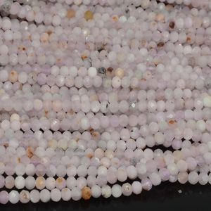 Pedras preciosas soltas natural simples qualidade kunzite facetada rondelle contas 4.2mm espessura cerca de 3mm com manchas e defeitos