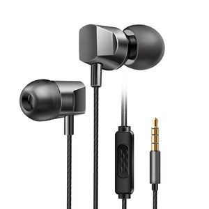 Metal Cell Phone Earphones 3.5mm Plug Headphones Wired In-ear Earbuds Stereo Sound With Microphone Music Gaming Headset For IPAD IPHONE Computer Tablet Smart Phone