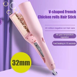 Curling Irons 220V Iron Portable Słodka Big Fave Hair Curler Fast Rolls Ogrzewanie Waver Egg R2S5 230828