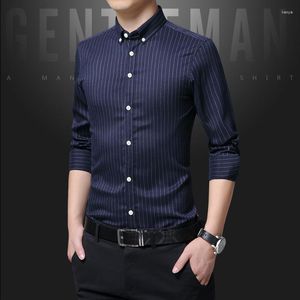 Männer Casual Hemden Koreanische Mode Männlich Social Hemd Herbst Herren Kleid Lange ärmeln Plaid Asiatische Größe 5XL