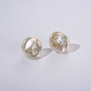 French Fashion Petals Colorful Natural Freshwater Baroque Pearl Earrings S925 Silver Needle Simple Charm Jewelry