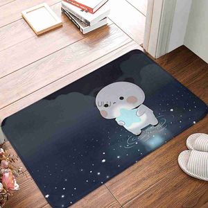 Bubu and Dudu Anime Non-Slip Doormat Night Bath Kitchen Mat Welcome Carpet Flannel Pattern Decor HKD230829