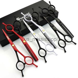 Scissors Shears Professional hairdressing scissors hair scissors set stainless steel hairdressing scissors Japan 440c barber shop scissors cut x0829