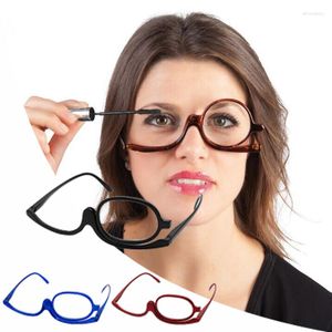 Solglasögon Eyeezi Läsglasögon Förstoring Vänd ner kosmetiska läsare Fällbara roterande Monocle Presbyopia glasögonförstärkare