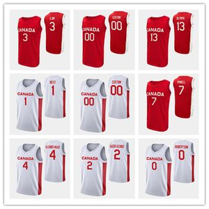 Camisa impressa de basquete da Copa do Mundo do Canadá de 2023 Aaron BEST Thomas SCRUBB Nickeil ALEXANDER-WALKER Kyle WILTJER Shai GILGEOUS-ALEXANDER Kelly OLYNYK Kevin PANGOS