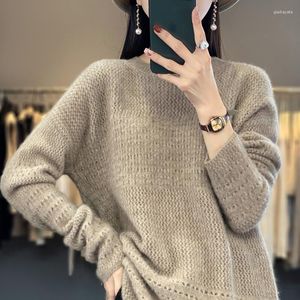 Maglioni da donna Maglione di cashmere da donna Autunno Inverno Caldo Jersey Maglione Vestaglia Tinta unita Maniche lunghe Pullover allentato O-Collo lavorato a maglia