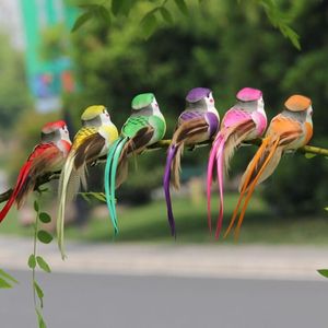 Simulated foam feather bird tree ornaments Christmas items home decor props colorful birds